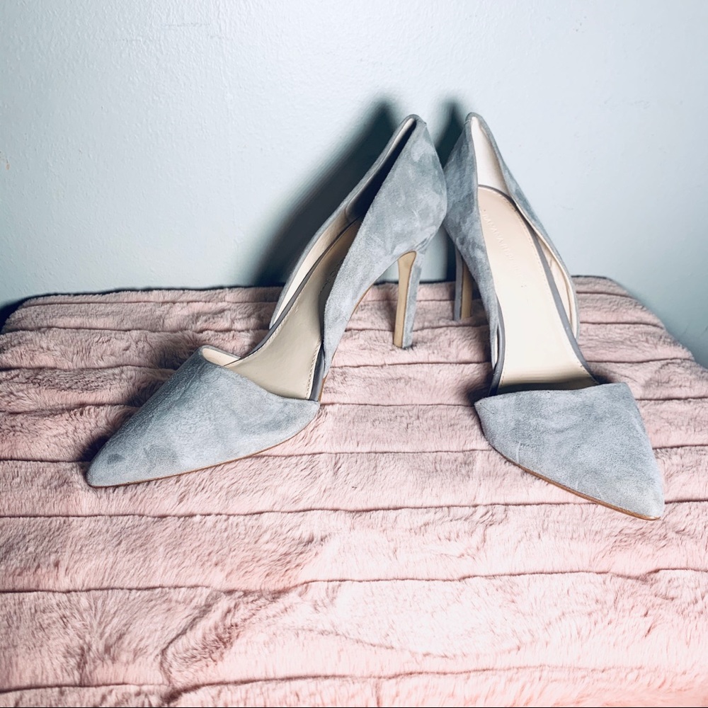 Banana Republic gray suede d’orsay heel size 9.5